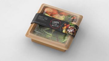 Free Square Food Container Mockup 1