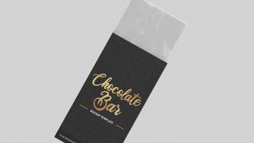 Chocolate Bar Box Pack Mockup Free Version