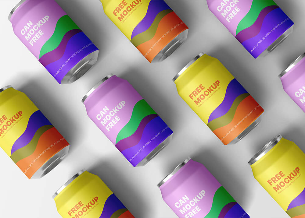 Free Beverage Can Mockup 1