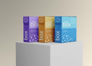 free food packaging box mockup 1