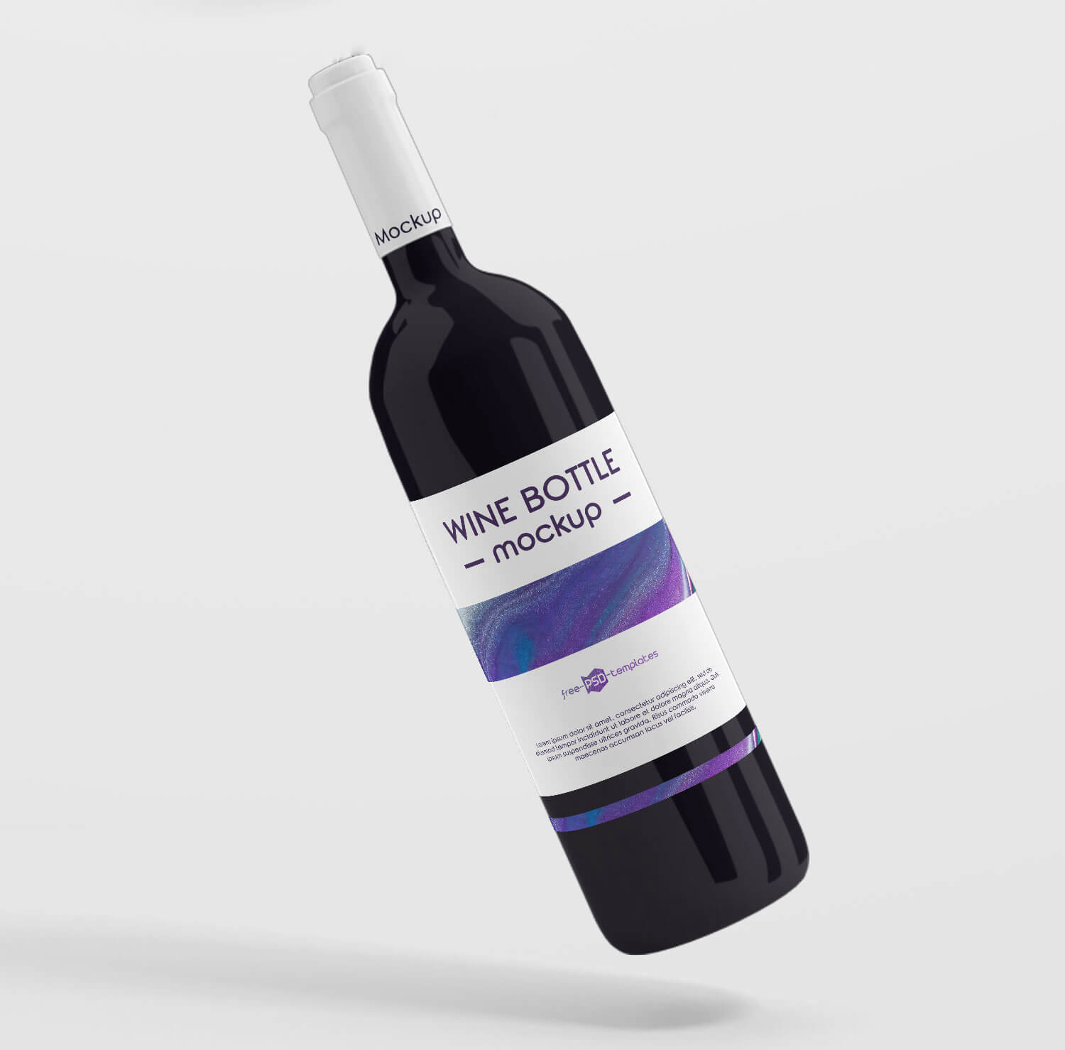 Four Mockups of Modern Wine Bottle Packaging3