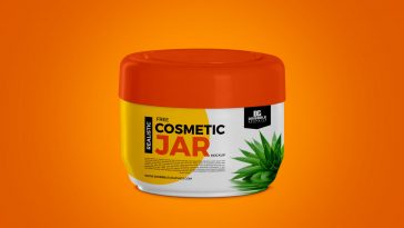 Free Cosmetic Jar Mockup