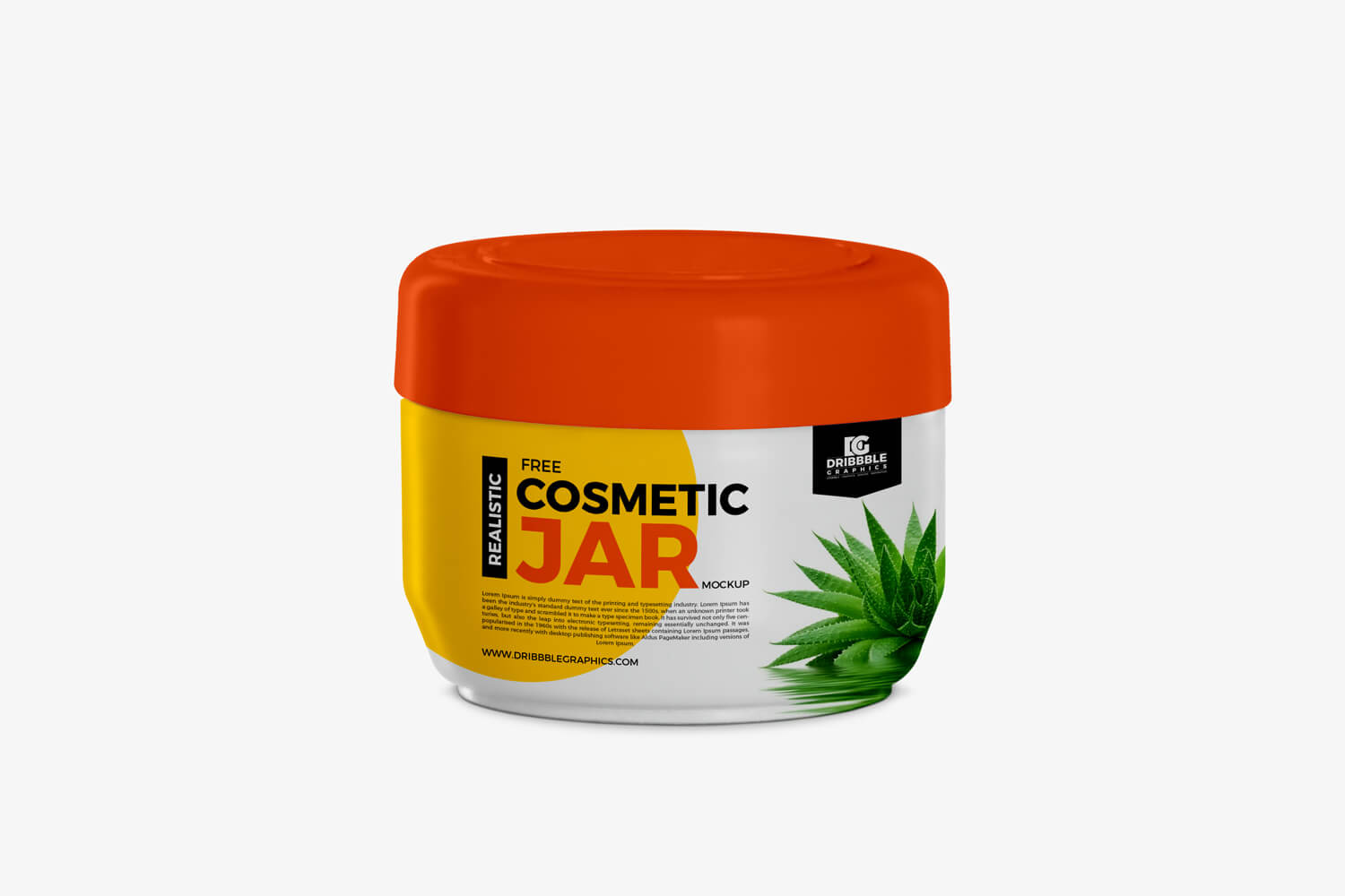 Free Cosmetic Jar Mockup PSD