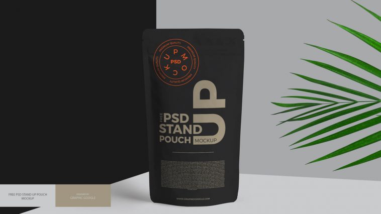 Free Simple Stand-Up Doypack Pouch Mockup - Free Package Mockups