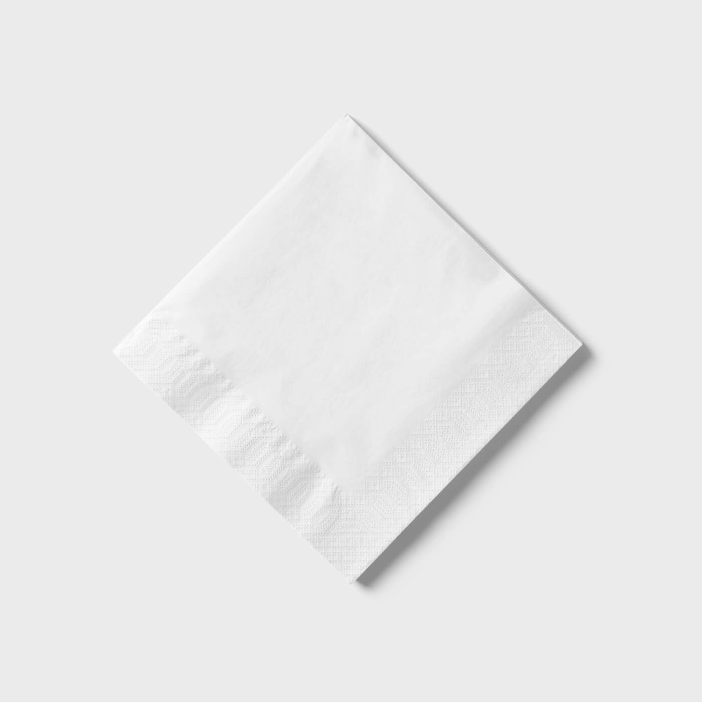 Top View of a Folded Paper Napkin Mockup