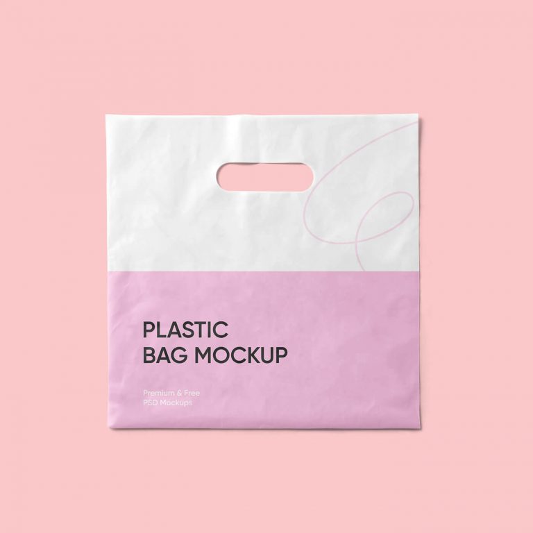 Top View of a Square Plastic Bag Mockup