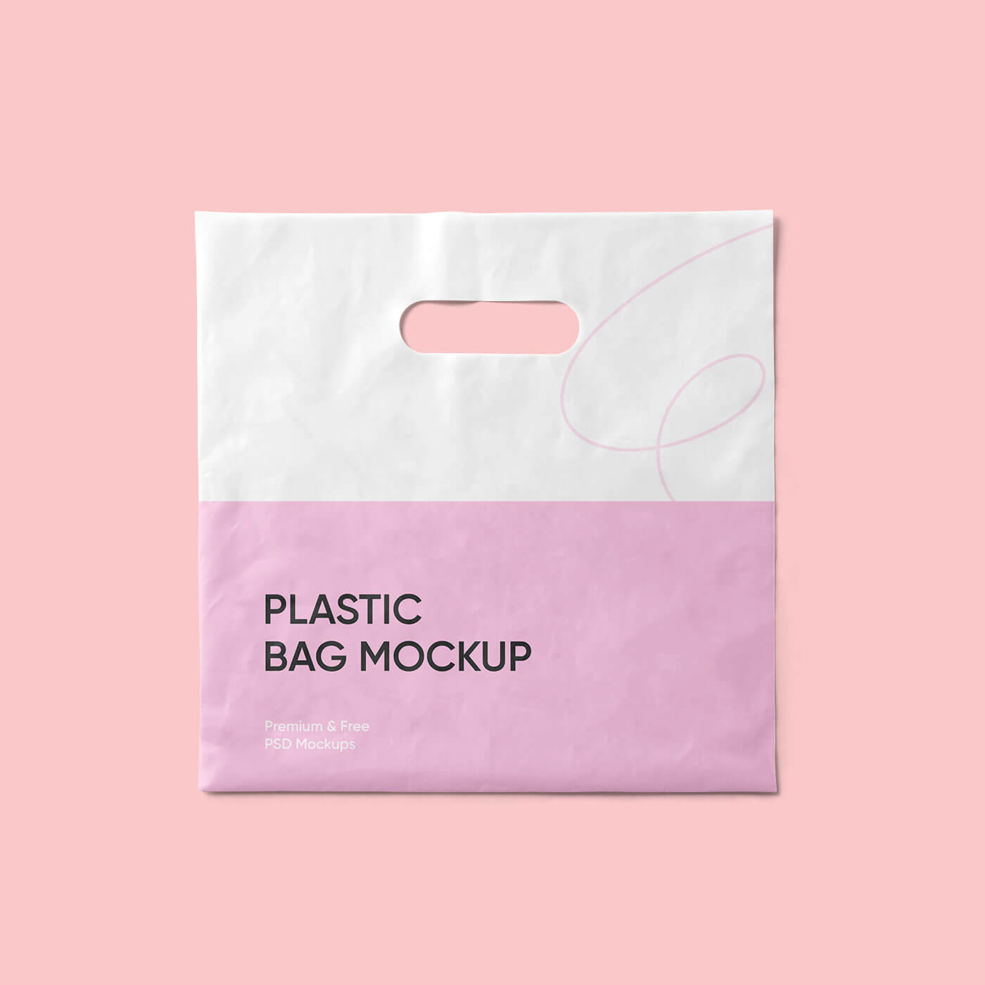 Top View of a Square Plastic Bag Mockup