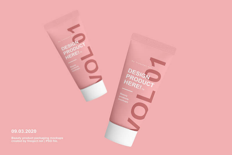 Beauty Product Packaging Mockups Design VOL 1 - PSD File