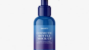 Free 100 ML Glossy Pump Bottle Mockup