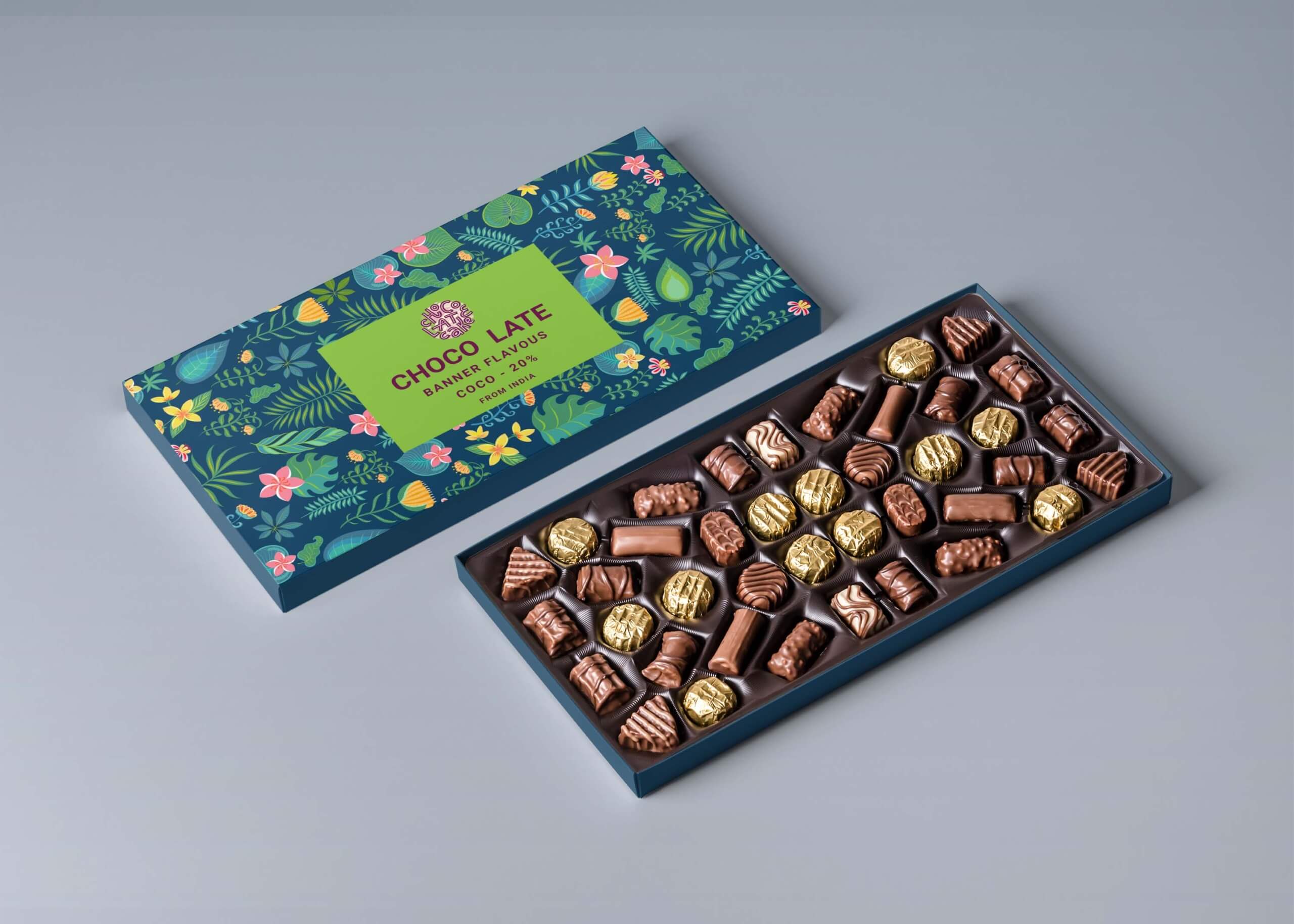 Free Choclate Box Packaging Mockup scaled 1