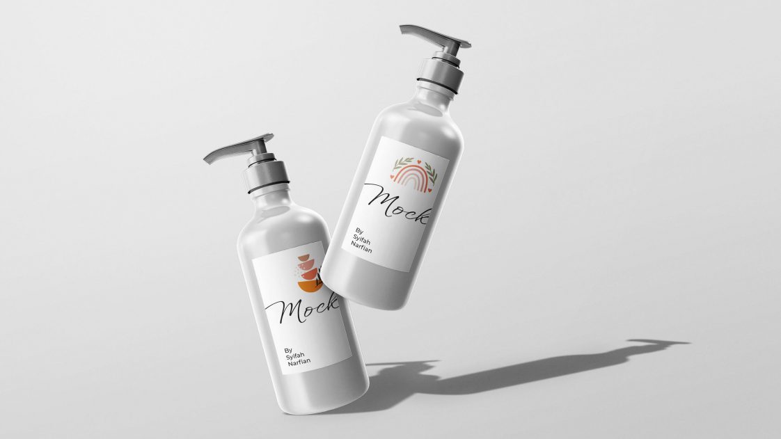 Free Coconut Oil Bottle Mockup Branding Scene Free Package Mockups