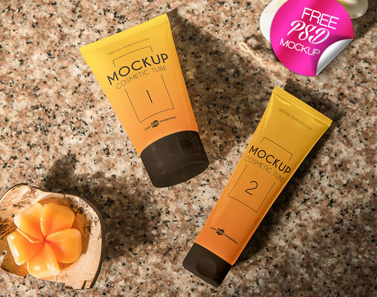 Free Cosmetic Tube Mock up in PSD