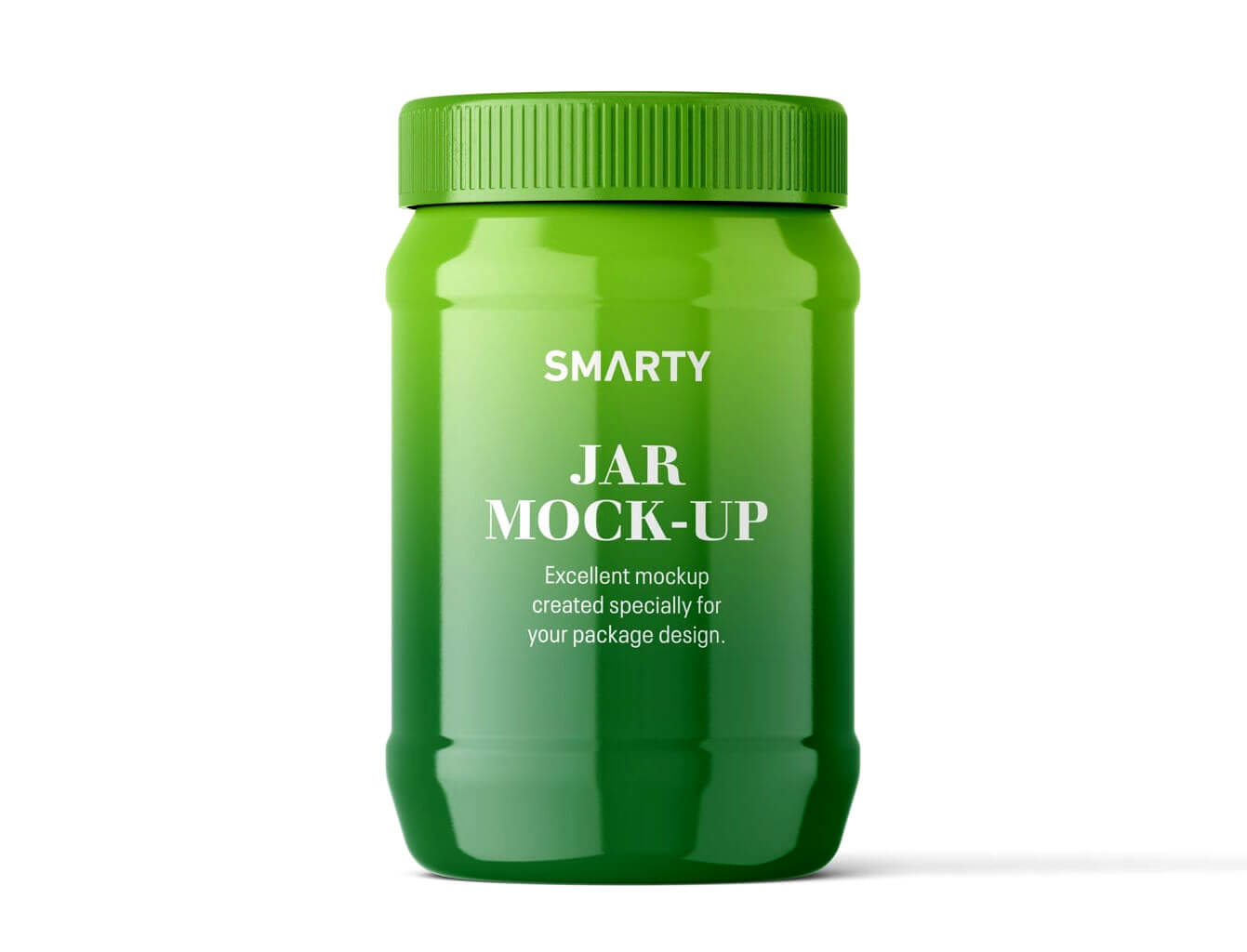 Free Glossy Plastic Jar Bottle Mockup Package Mockup
