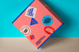 Free Kraft Paper Delivery Mailer Box Mockup PSD