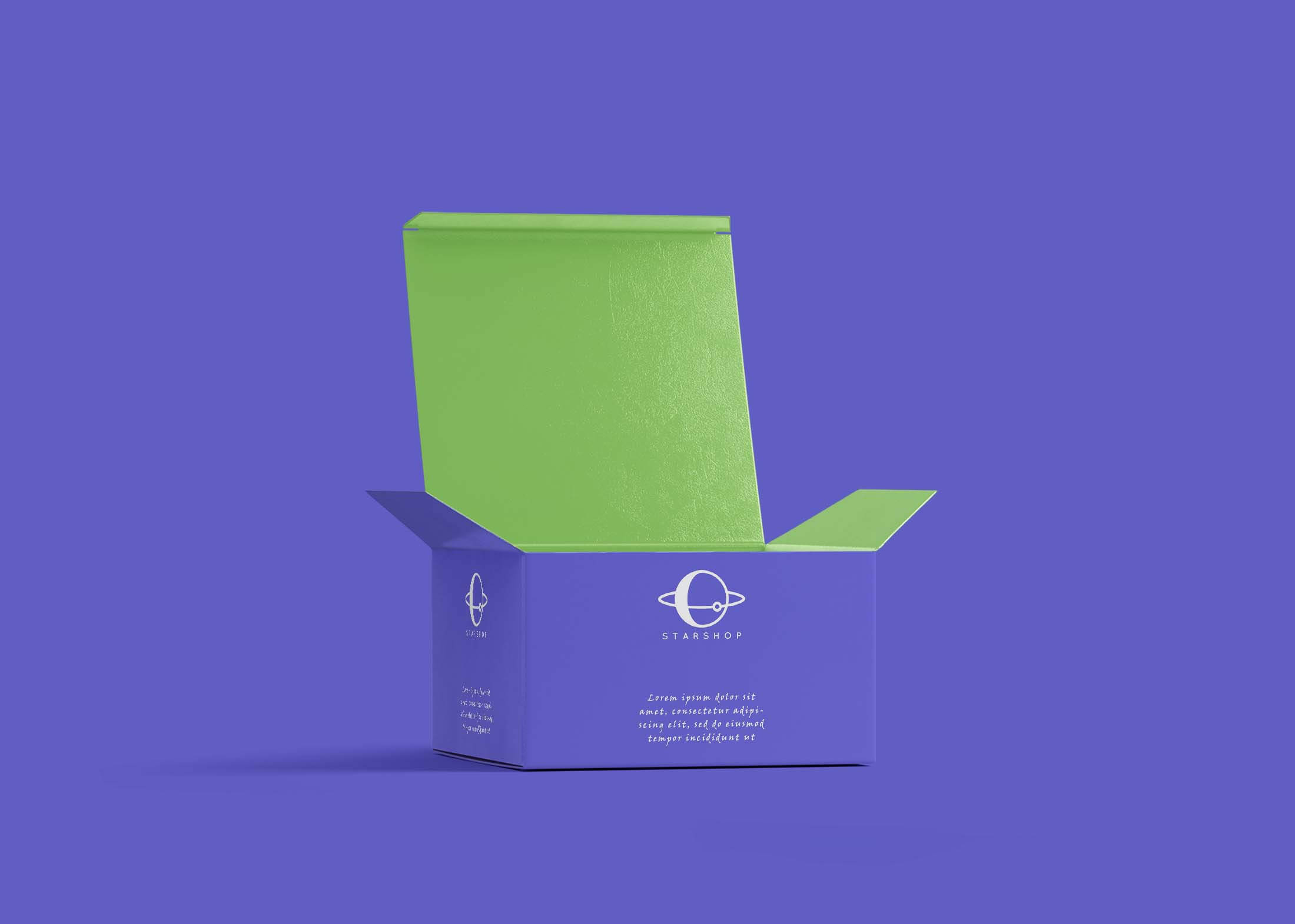 Free Open Minimal Box Label Mockup