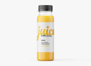 Free Orange Juice Bottle Mockup PSD