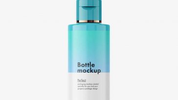 Free Small Bottle With Flip Top Mockup 1