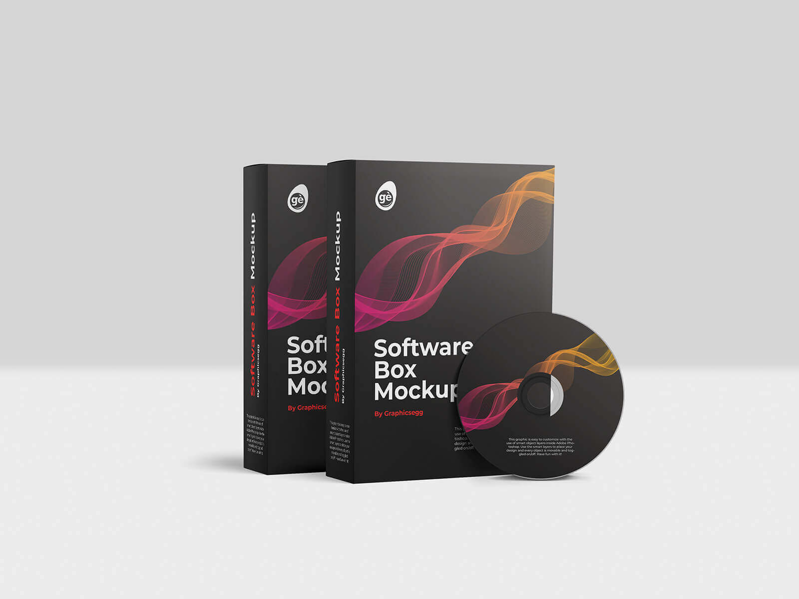Free Software Box Mockup PSD Set 1
