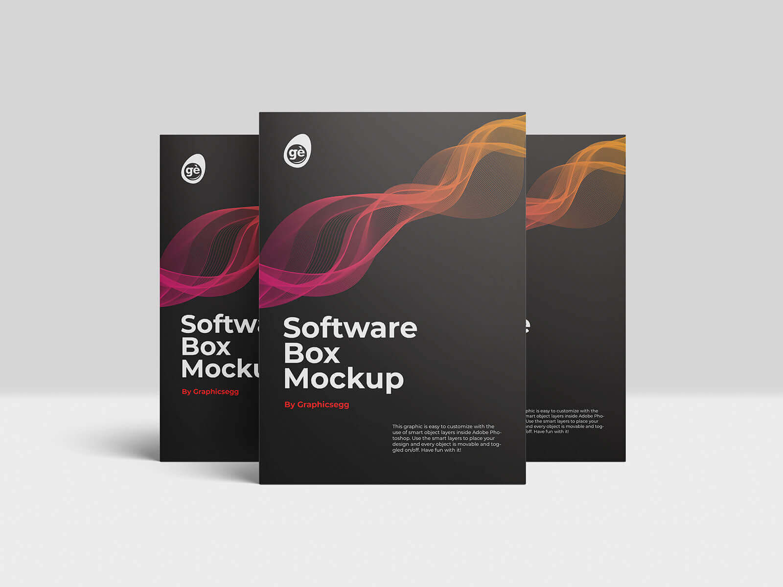 Free Software Box Mockup PSD Set 4