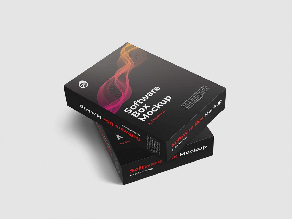 Free 5 Free Software Box Mockups set - Free PacageMockup