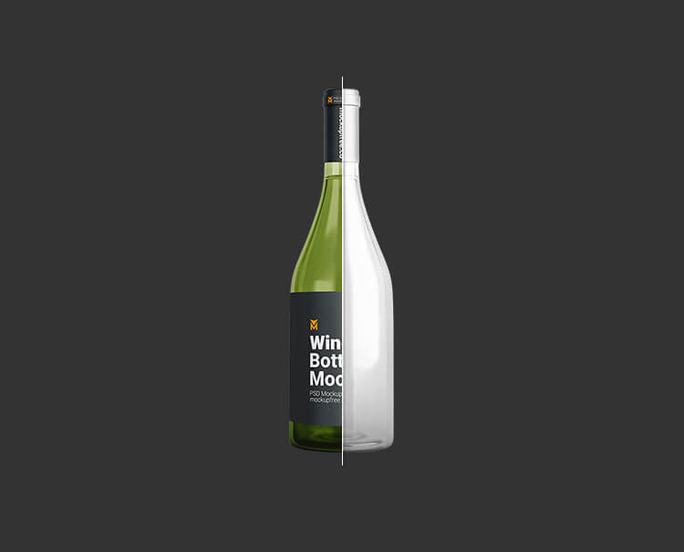 Free Wine Bottle Mockup3