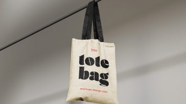 Free Hanging Tote Bag Mockup 1