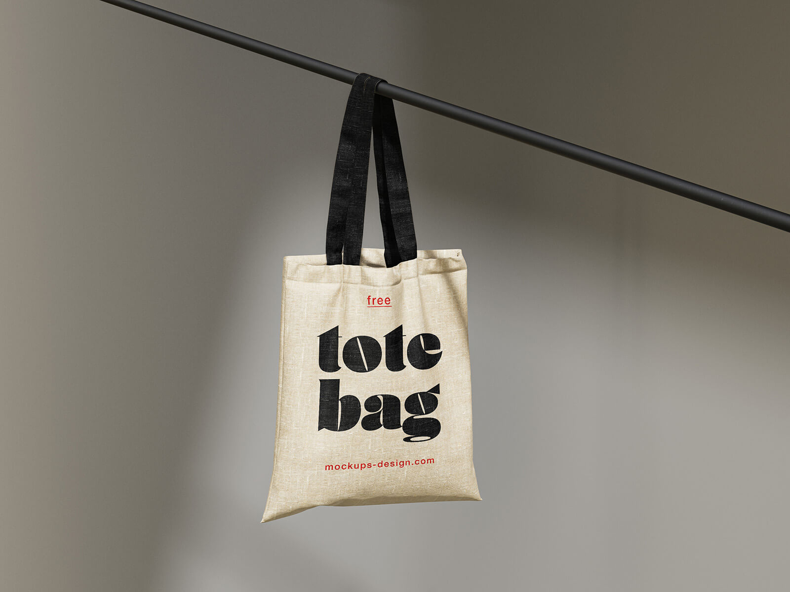 Free Hanging Tote Bag Mockup 2