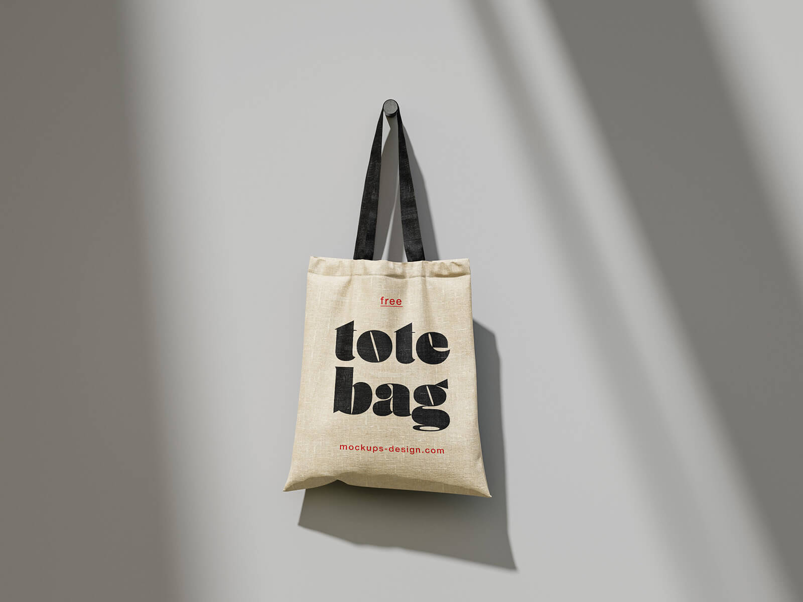 Free Hanging Tote Bag Mockup 3