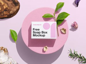 Free Soap Box Mockup Scene PSD Presentation