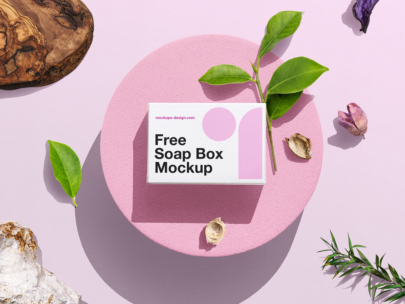 Free Soap Box Mockup Scene PSD Presentation