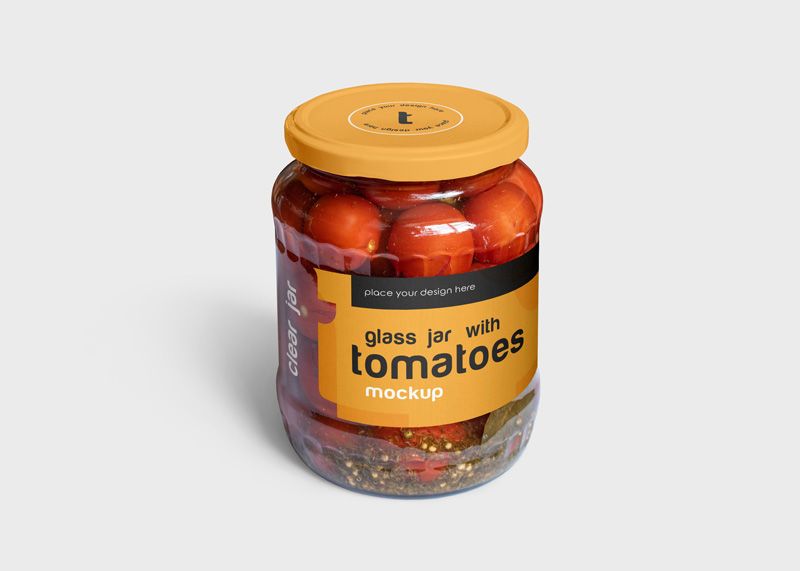 clear glass jar with tomatoes 4 free clear glass jar with tomatoes mockup