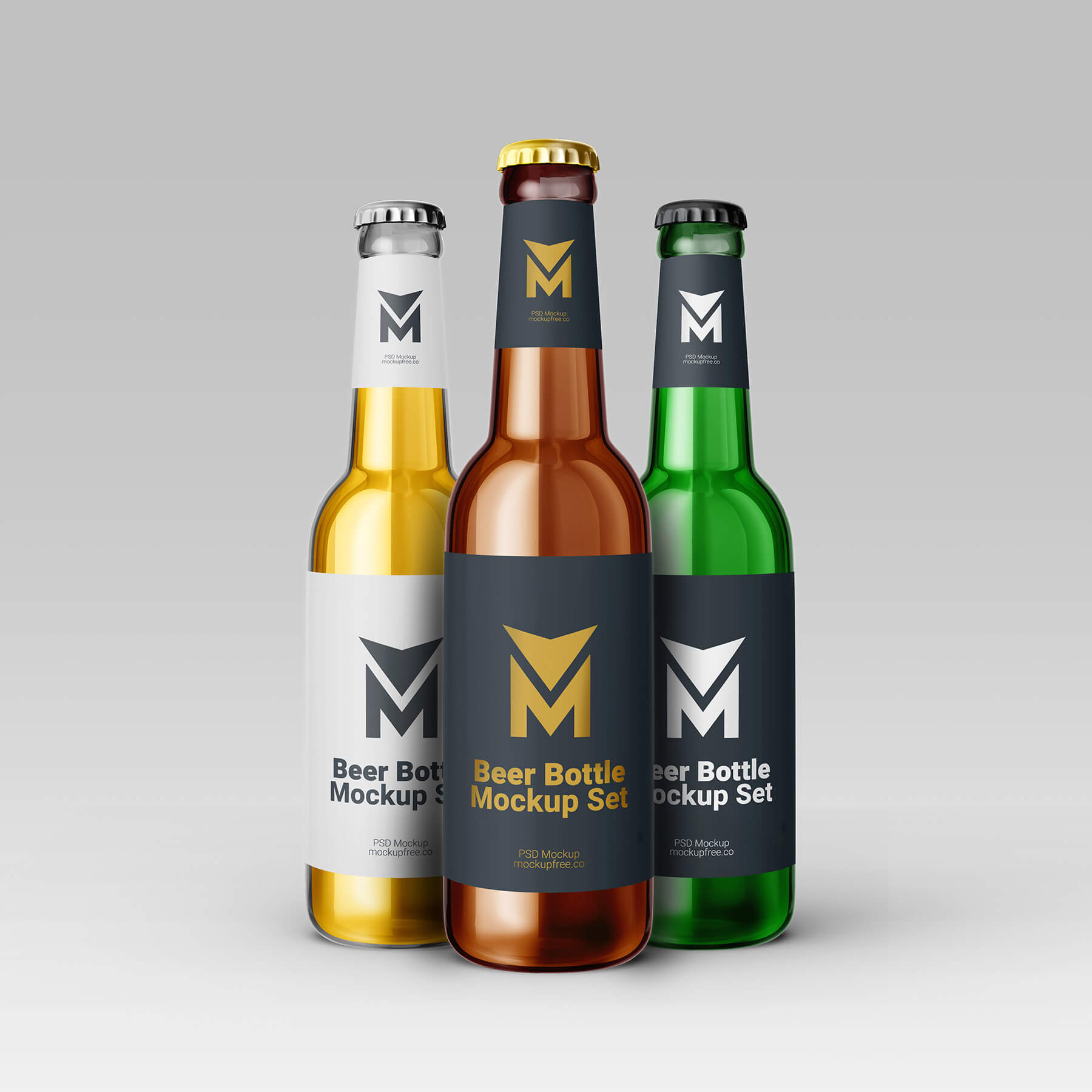 Beer Bottle Mockup Set 02