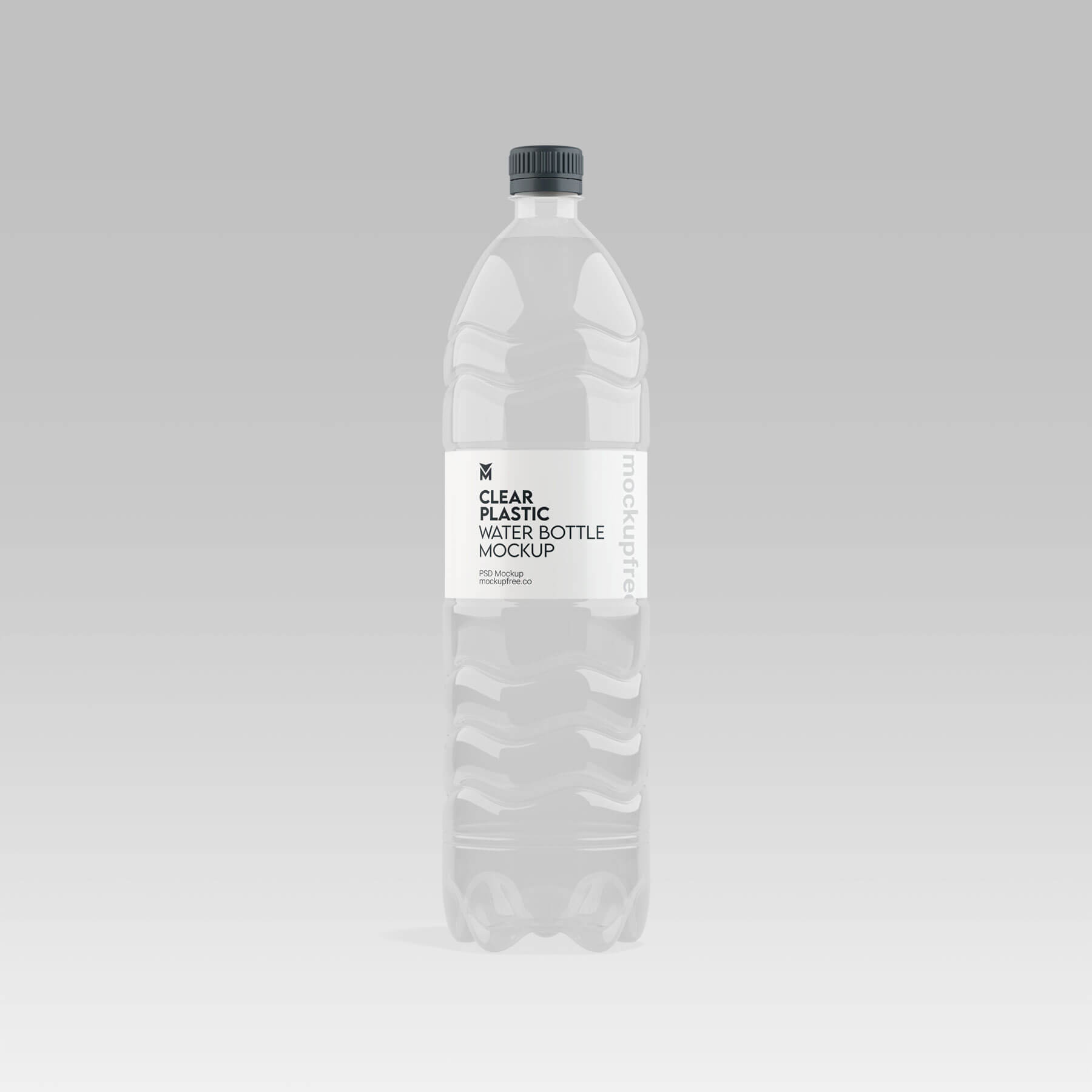 Clear Plastic Water Bottle Mockup 01