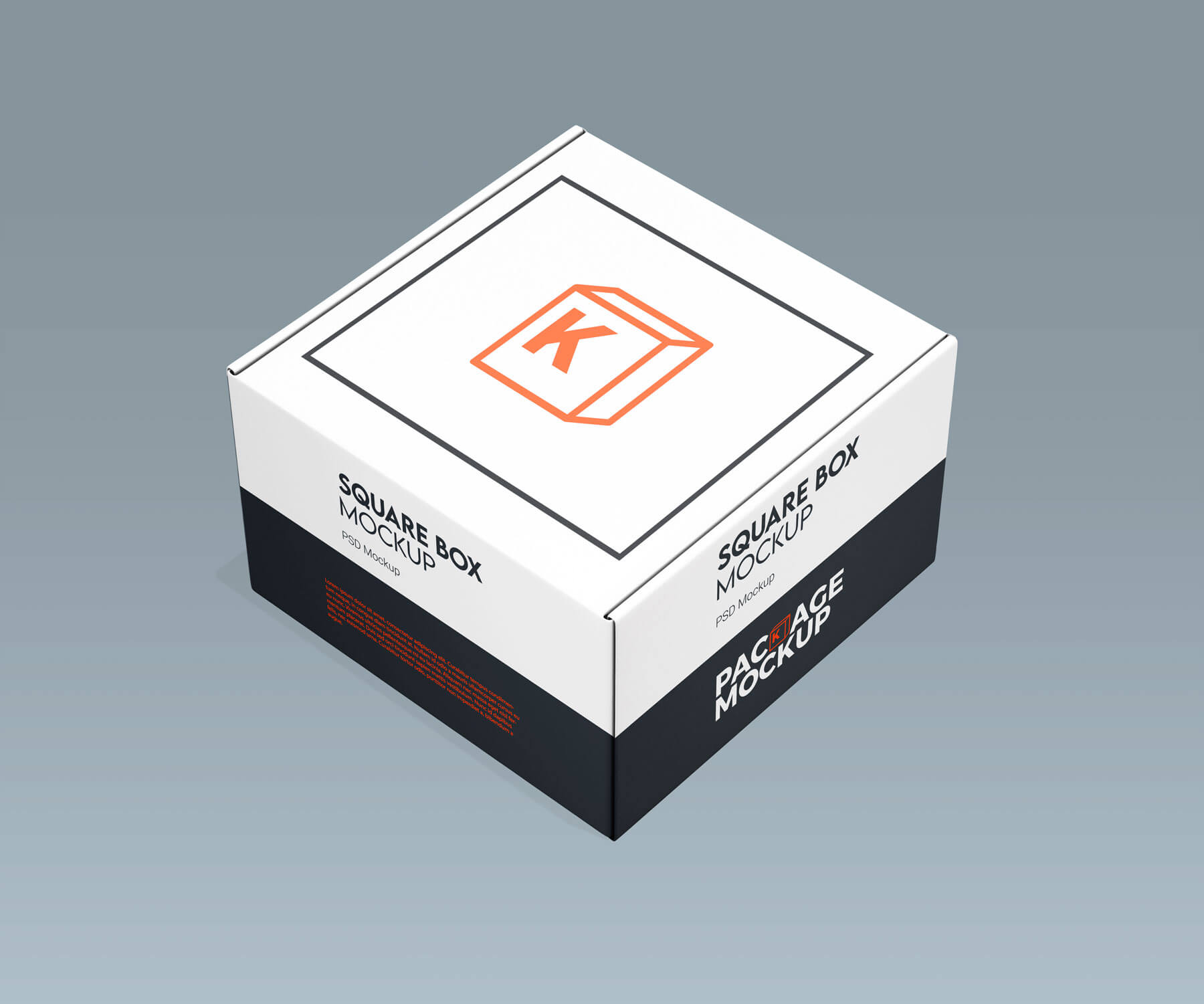 Free Delivery Square Box Mockups set 01