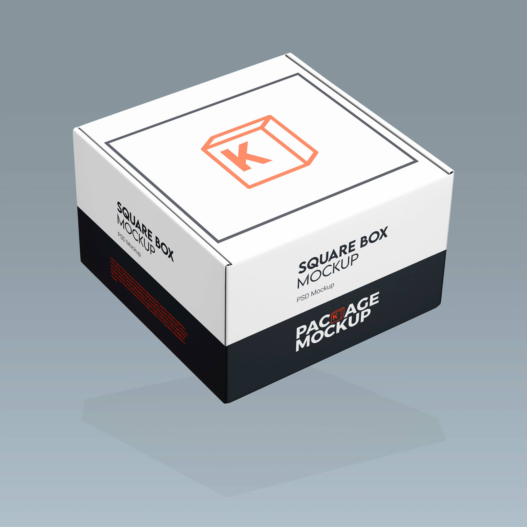 Free Delivery Square Box Mockups set 02