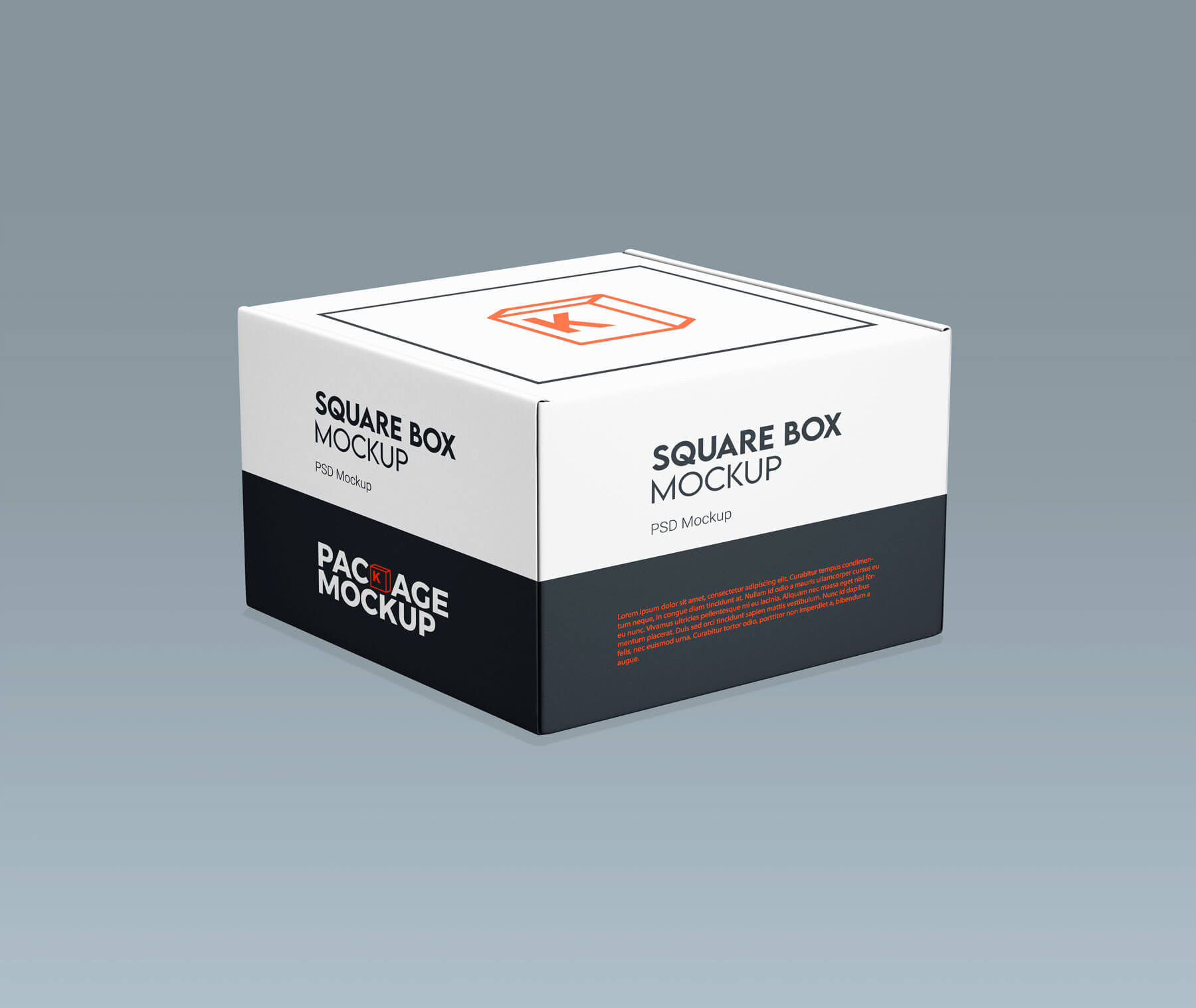 Free Delivery Square Box Mockups set