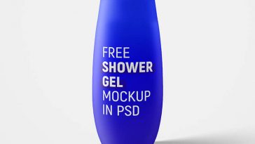 Free Shower Gel Bottle Mockup Set
