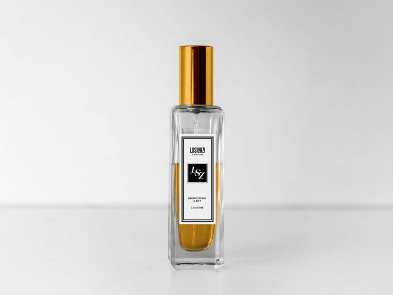 front view of a slim cologne perfume scent bottle mockup 1