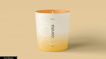 Free Candle Glass Packaging Mockup Set