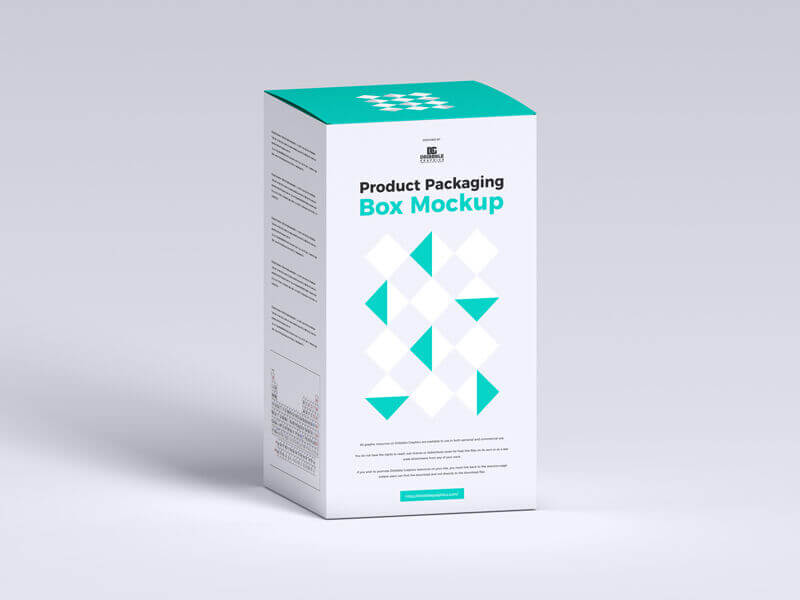 3 4 view of a product packaging box mockup with a plain background 2