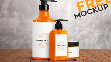 3 Mockups Featuring Cosmetic Dispenser Bottles and Jars