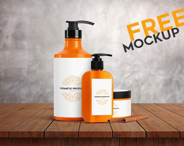 3 Mockups Featuring Cosmetic Dispenser Bottles and Jars