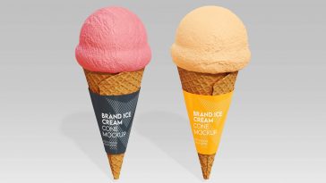 Brand Ice Cream Cone Mockup 02