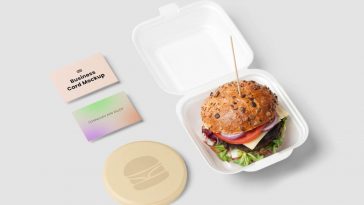 Business Cards with Coaster Mockup D