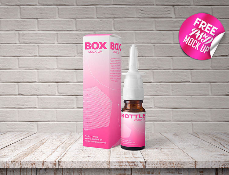 Dropper Bottle Packaging Box Mockup