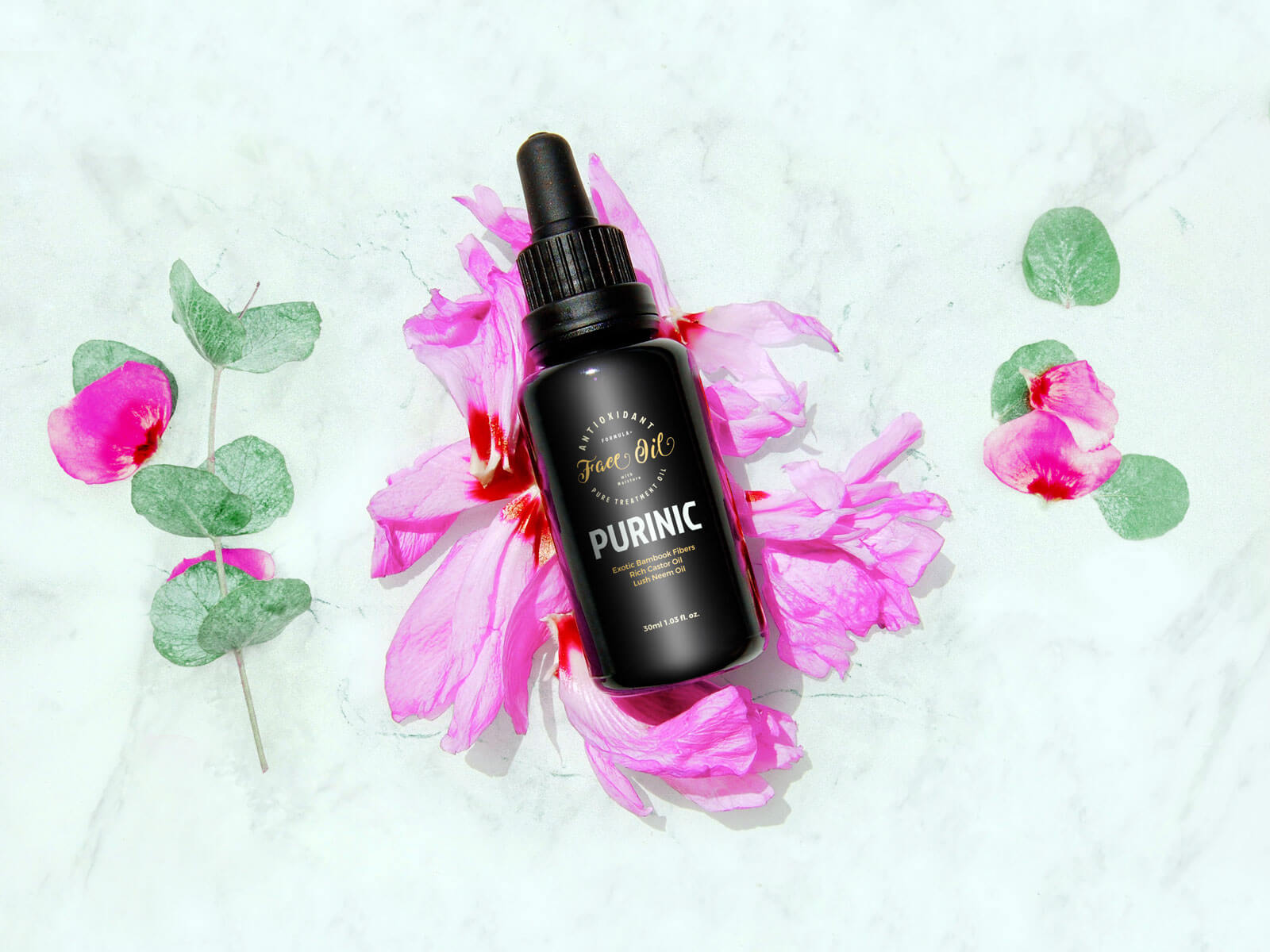 Free Antioxidant Facial Oil Bottle Mockup PSD 6