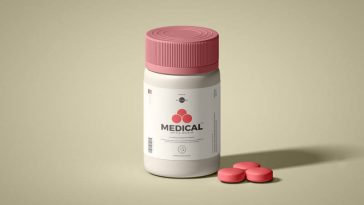 Free Medical Bottle Mockup PSD
