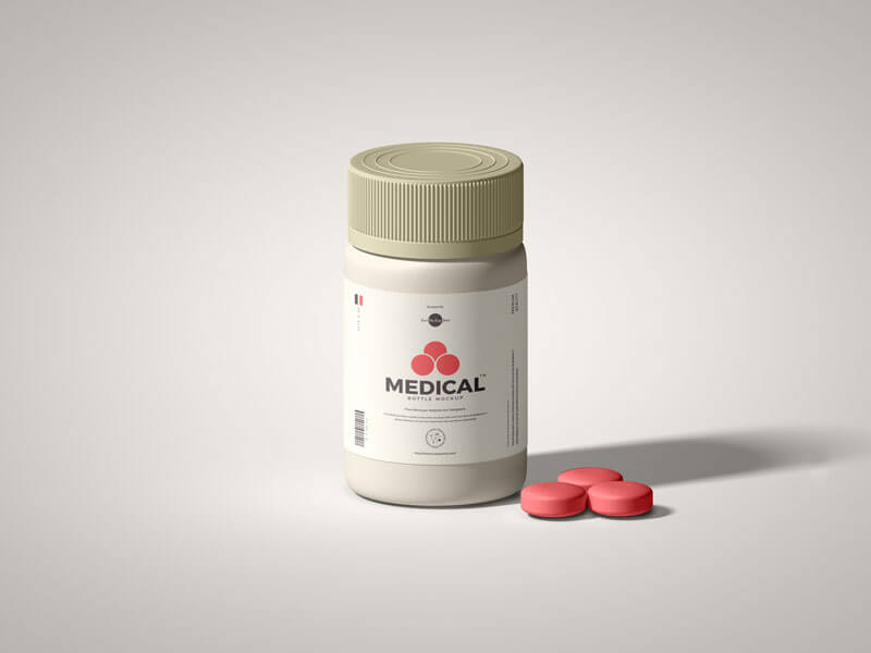 Free Medical Bottle Mockup PSD2