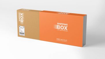 Free Shipping Box with Sleeve Mockup 1