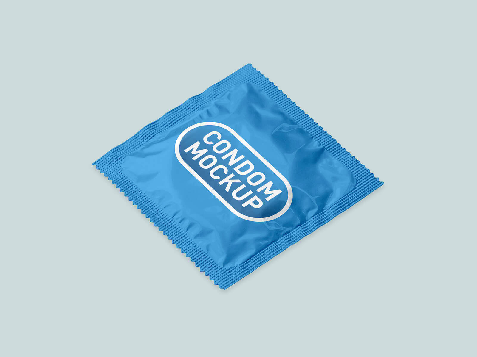 Free Square Condom Sachet Packaging Mockup PSD Set 2